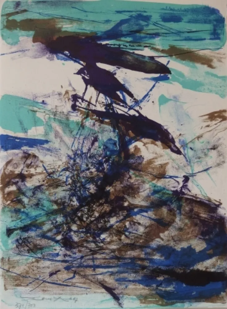 Linogravura Zao - Composition