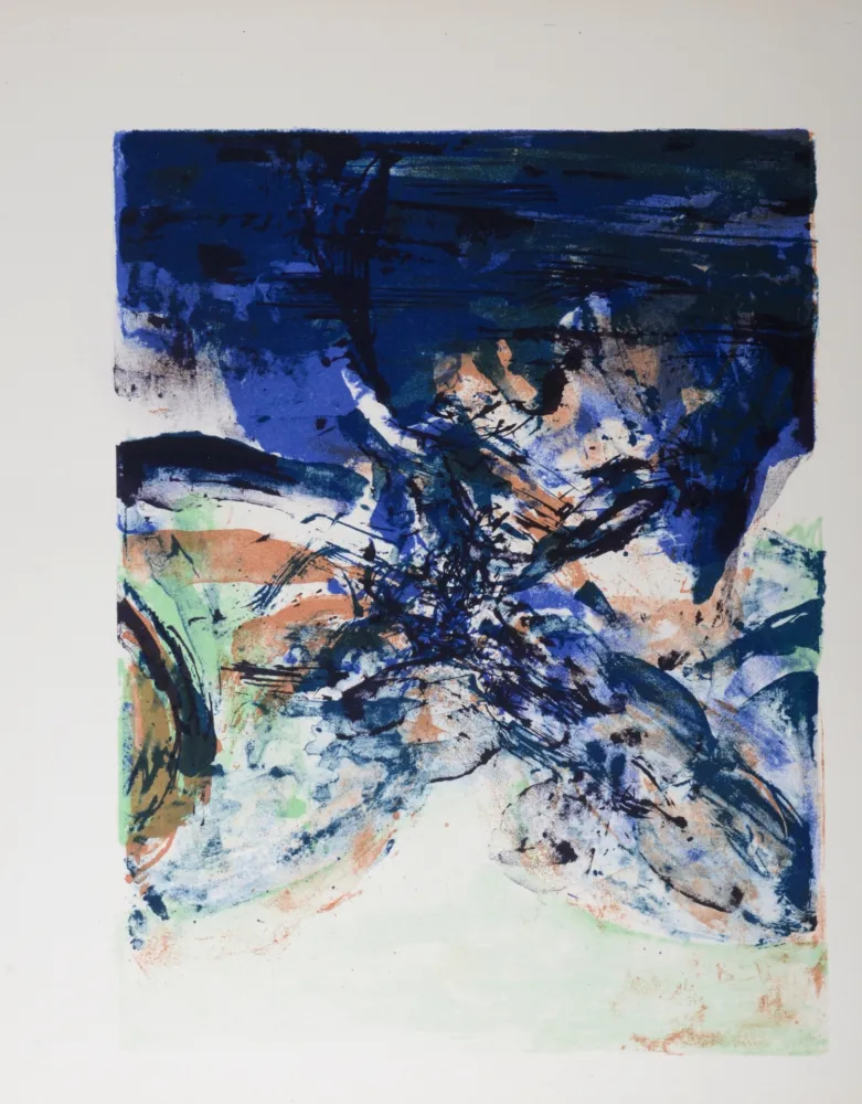 Litografia Zao - Composition - Homage to San Lazzaro, 1975