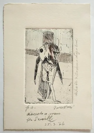 Água-Forte Zavattini - Ritratto di Antonio Ligabue