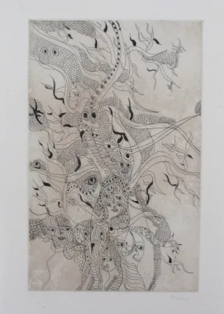 Água-Forte E Água-Tinta Zurn - Oracles et spectacles Pl.6